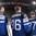 COLOGNE, GERMANY - MAY 18: Finland's Sebastian Aho #20, Oskar Osala #62, Mikko Rantanen #96, Mika Pyorala #37 and Joonas Kemppainen #23 look on during the national anthem after a 2-0 quarterfinal round win over the U.S. at the 2017 IIHF Ice Hockey World Championship. (Photo by Andre Ringuette/HHOF-IIHF Images)

